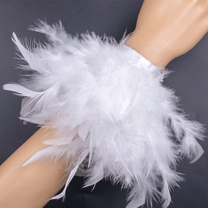 Women Natural Fur <strong>Feather</strong> <strong>Cuffs</strong> Sexy <strong>Snap</strong> on Bracelet Arm <strong>Cuff</strong> Shirts Sleeves for Women Real Ostrich <strong>Feather</strong> Anklet Wrist <strong>Cuff</strong> - Product Image 6
