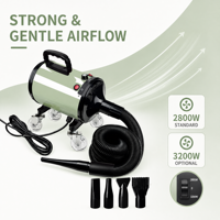 Sèche-cheveux pour le detailing automobile 2800W 30-70 ° Souffleur réglable C avec tuyau de 5 m et base mobile à roulettes par POLARBEAR