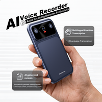 Enregistreur vocal IA couleur en gros direct usine avec suppression du bruit, application et transcription audio en 31 langues pour réunions