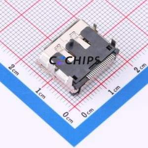 HC-DP-20PWT-131A DisplayPort (DP) Connector SMD Connector Full Size DisplayPort Female Horizontal Mount 1 - Product Image 2