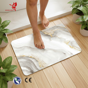 Tappetino da <span class=keywords><strong>Bagno</strong></span> in Pietra, <span class=keywords><strong>Super</strong></span> <span class=keywords><strong>Assorbente</strong></span> e ad Asciugatura Rapida, in Terra Diatomacea, Antiscivolo, Effetto Marmo - Product Image 1