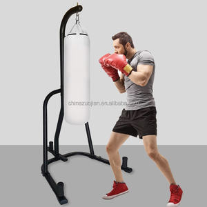 Sac de frappe lourd avec cadre en acier et support de sac de vitesse avec 3 chevilles de plaque pour le kickboxing et l'entraînement d'arts martiaux mixtes, noir - Product Image 4