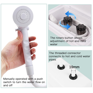 Boîte de <span class=keywords><strong>douche</strong></span> extérieure <span class=keywords><strong>pour</strong></span> camping-car avec interrupteur chaud/froid, pomme de <span class=keywords><strong>douche</strong></span> extractible <span class=keywords><strong>pour</strong></span> camping-car - Product Image 2