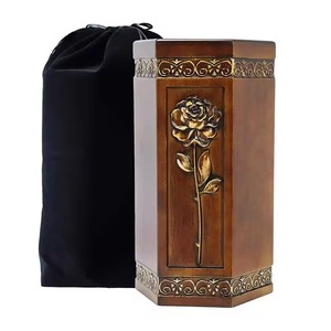 Urna Cilíndrica de Madera Maciza para Rosas, Suministros Funerarios Personalizados - Product Image 2