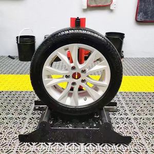 Support à roulettes KLCB pour le detailing automobile / Système de detailing pour lustrage des pneus à 360° / Support de nettoyage des roues pour le detailing / Support de nettoyage des jantes - Product Image 5