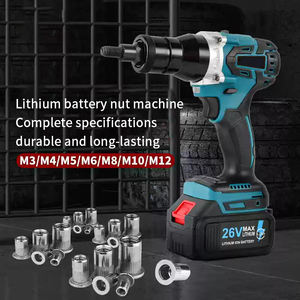 Pistola de tuerca de tornillo de tracción eléctrica inalámbrica sin escobillas de alta potencia, herramientas de baterí<span class=keywords><strong>a</strong></span> de litio de grado Industrial portátil, remachadora ciega - Product Image 3