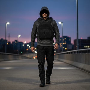 Gilet tactique léger Molle, gilet d'entraînement réglable avec rembourrage protecteur, gilet lesté tactique réglable - Product Image 1