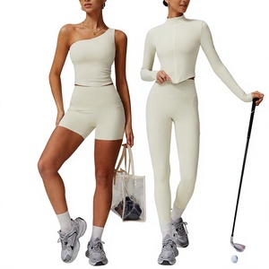 Women's High Quality 2-Piece Workout Active Wear <b>Gym</b> Outfit <b>Sets</b> One Shoulder Yoga Print Elastic Waist - Product Image 4