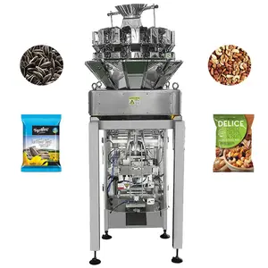 Automatic seeds/nuts vertical bag packaging,vffs granule packing machines with multihead weigher