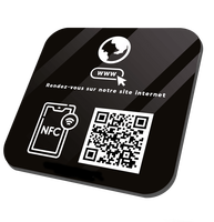 Menu de table intelligent RFID programmable 13,56 MHz avec logo personnalisé, carte de menu de restaurant en PVC, balise NFC pour le retour d'informations