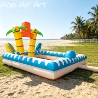 Piscine gonflable commerciale en mousse pour l'été, idéale pour les fêtes tiki à la plage, château gonflable, canon à mousse gonflable, aire de jeux pour événements