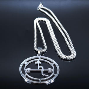 क्लासिक स्टेनलेस स्टील सेंट बेनेडिक्ट हार जेसस क्रॉस पेलेंट हार धर्म कैथोलिक एमुलेट गहने - Product Image 2