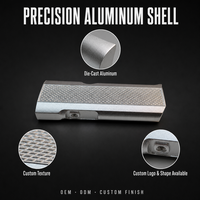 Boîtier de lampe torche LED en alliage d'aluminium sur mesure OEM, moulé sous pression, usiné CNC, anodisé, étanche IP67, coque de corps, vente en gros d'usine