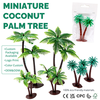 Mini palmier de coco miniature, décor de diorama de plage et d'océan, modèle de table de sable, décoration pour maison de poupée, micro-paysage, mini-jouet en plastique pour pâtisserie
