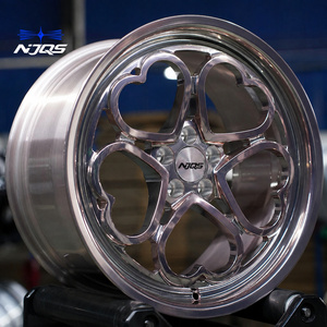 NJQS Neues Design Herzförmige 17-22 Zoll Polierte Fünfspeichen-Rosarote Leichtmetallfelge für PKW Geschmiedete Räder - Product Image 1