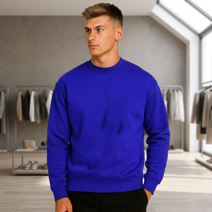 Sudadera de Cuello Redondo Rosa para Hombre, Corte Regular, Tejido de Punto, Color Sólido 2026 - Product Image 3