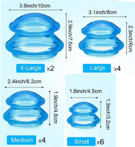 Ensemble professionnel de ventouses en silicone avec fonction de chaleur et musicale, kit de 4 ventouses pour massage corporel et thérapie musculaire - Product Image 6