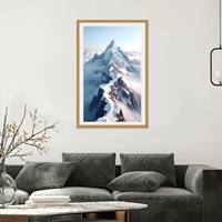 Tableau mural en toile Montagne enneigée, paysage alpin, impression numérique HD sur toile, design personnalisé pour la décoration intérieure moderne