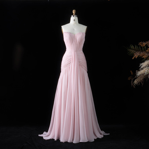 Abito <span class=keywords><strong>da</strong></span> <span class=keywords><strong>sera</strong></span> Sharon Said SF057 rosa, elegante abito lungo <span class=keywords><strong>da</strong></span> ballo con scollo a cuore, abito <span class=keywords><strong>da</strong></span> festa fluido con pieghe fatte a mano. - Product Image 1