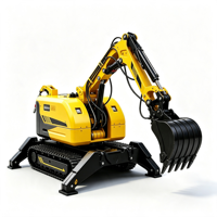 Robot de démolition multifonctionnel à haute garde au sol, adaptable aux terrains complexes, à fonctionnement flexible toutes directions