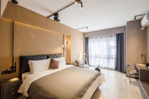 Muebles de Dormitorio de <span class=keywords><strong>Hotel</strong></span> de Lujo Modernos con Paneles de Madera BananaS, Juego Completo Personalizado - Product Image 5