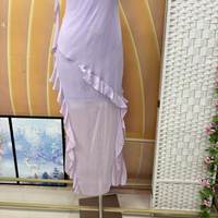Robe sans bretelles élégante et romantique à volants, style français, pour femme, idéale pour les vacances d'été à la plage