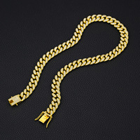 Collier pour chat en chaîne métallique de 20 mm de large, de luxe, de haute qualité, personnalisé, accessoires de mode pour animaux de compagnie, or, diamants, style cubain, à libération rapide