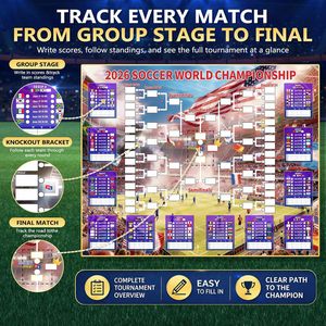 <span class=keywords><strong>Calendrier</strong></span> mural de football 2026 pour affiches, drapeaux d'équipe et conception de tableaux, impression sans plis, pour la décoration de la maison, des bars et des fêtes - Product Image 4