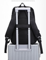 Ransel Pola Geometris Tas Travel Sekolah Anti Percikan Air Tas Komputer Anti Maling USB Ritsleting Korea Kasual