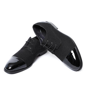 Zapatos de vestir de lujo de diseñador, hechos a mano en Italia, zapatos formales de cuero charol negro estilo patchwork, zapatos de cuero para hombre y Oxfords. - Product Image 6