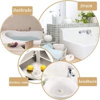 Bouchons de vidange de baignoire, 4 pièces bouchon de baignoire d'évier en caoutchouc cuisine salle de bain bar à linge bouchon d'eau joint avec anneau de suspension