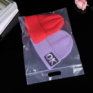 Plastic Zipper <strong>Bag</strong> with Handle Custom Logo Clear Ziplock <strong>Bag</strong> <strong>Small</strong> <strong>Zip</strong> <strong>Bags</strong> for Socks Hats Clothing - Product Image 4