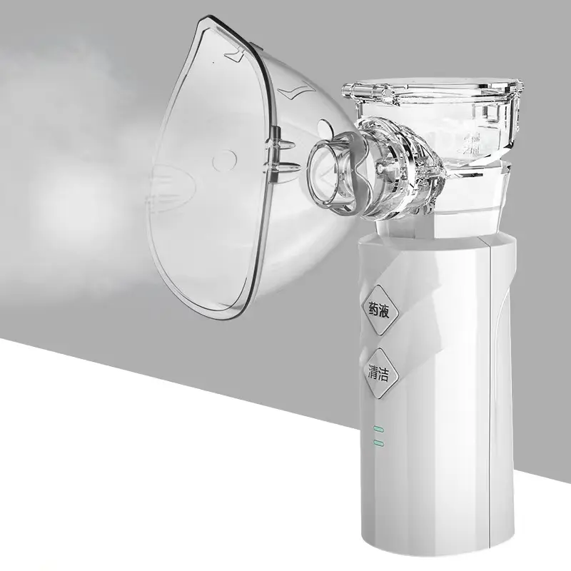 Ev kullanımı taşınabilir Mini el buhar kompresörü nemlendirici Inhaler ultrasonik titreşimli tıbbi örgü nebulizatör makinesi