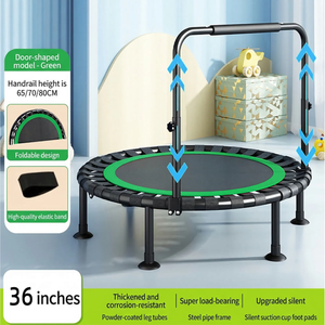 Mini Trampolín Interior de 36 Pulgadas para Uso Doméstico, Material PP y Marco de Acero Inoxidable, Plegable, para Ejercicio Físico, para Niños y Niñas - Product Image 1
