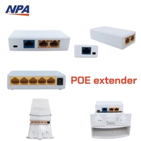 Extensor Repetidor PoE ANPA 1 2/4, Interior/Exterior, Impermeable, RJ45 10/100/1000Mbps, QoS, Apilable, Full-Duplex, para Cámaras IP y Redes