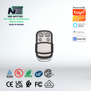 Télécommande universelle sans fil NB Motor au design moderne, 4 boutons, en acier inoxydable, capacité <span class=keywords><strong>de</strong></span> 300 kg pour <span class=keywords><strong>portail</strong></span>/porte <span class=keywords><strong>de</strong></span> <span class=keywords><strong>garage</strong></span>, hôtels - Product Image 1
