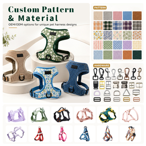 Arnés de moda para gatos con diseño sólido, material de neopreno suave, característica de liberación rápida, decoración con cintas, ajustable, proveedor de artículos para <span class=keywords><strong>mascotas</strong></span> - Product Image 4