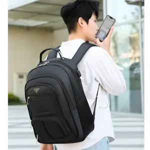 Mochila impermeável para computador, nova mochila unissex de pano e laptop com grande capacidade para carregamento usb, ideal para viagens e uso executivo