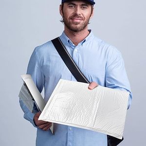 Sobres de burbujas a precio de fábrica, 14 x 19 pulgadas, para envíos postales, pequeños negocios, blancos, paquete de 25 sobres para ropa y maquillaje - Product Image 6