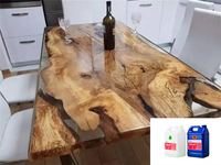 Jinhua Table en résine époxy deux parties bois