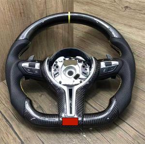 Volante in Fibra di Carbonio Premium per <span class=keywords><strong>BMW</strong></span> Serie 5 e 6, Configurazione Alta, 1 Pezzo in Pelle X3, Confezionato con Cuscino Antiurto + Scatola di Cartone - Product Image 4