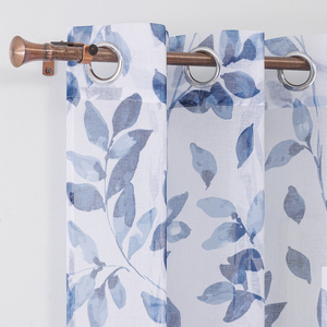 Vente <span class=keywords><strong>en</strong></span> gros Rideaux et cantonnières <span class=keywords><strong>en</strong></span> papier transparent à motifs de feuilles d'<span class=keywords><strong>organza</strong></span> imprimés numériquement pour la maison, le salon et les fenêtres - Product Image 1