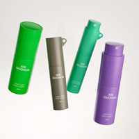 Flacon pulvérisateur portable de voyage vert et rose, 10 ml, 20 ml, à brume fine, rechargeable, pour parfum corporel, couleur personnalisée