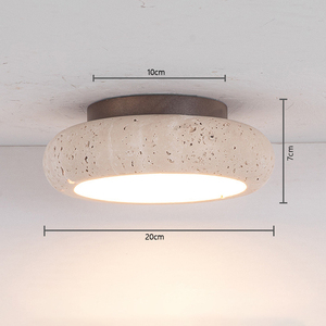 Đèn trần tròn hiện đại bằng đá cẩm thạch, thiết kế hiện đại, đèn <span class=keywords><strong>LED</strong></span> trong nhà, hành lang lối vào nhà bằng đá hang động màu vàng - Product Image 5