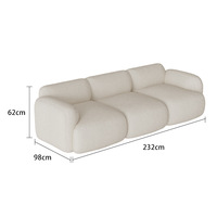 Ensemble de canapés et meubles pour hôtels de luxe, canapé une place, tissu velours, mobilier pour le salon, trois places, ensemble de canapés pour le hall de l'hôtel