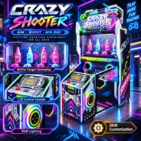 Machine de jeu d'arcade simulateur pour enfants de haute qualité, avec écran, fonctionnement à monnayeur, jeu de tir au pistolet et aux lasers, jeu de tir à la bouteille, jeu de tir à la cible mobile
