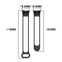 Gelang terpisah gelang Universal Nick tali pengganti ventilasi silikon dua warna untuk Xiaomi Mi Band 8/8 Aksesori NfC
