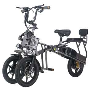 Vélo électrique <span class=keywords><strong>pliable</strong></span> à 3 roues, élégant et tendance, <span class=keywords><strong>tricycle</strong></span> électrique pour adultes, double roue avant, longue autonomie, portable, pour la ville - Product Image 2