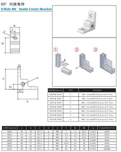 6226 China Manufacturer Rohs 25*25mm Cnc Aluminum Bracket 25 <strong>Series</strong> Casting Aluminum Fasteners 20 25030 40 45 for Aluminum <strong>Prof</strong> - Product Image 3