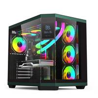 Boîtier d'ordinateur de jeu en verre trempé, aquarium, vente en gros, boîtier PC personnalisé ATX avec écran, provenance Chine